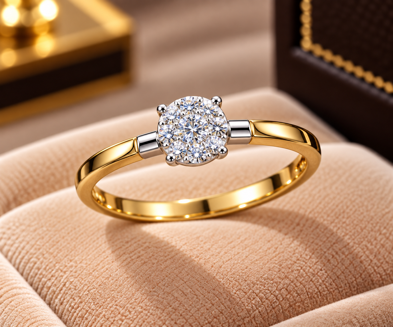 Elegant Diamond Halo Ring